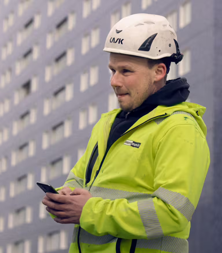 Åpning av dør via mobilapp