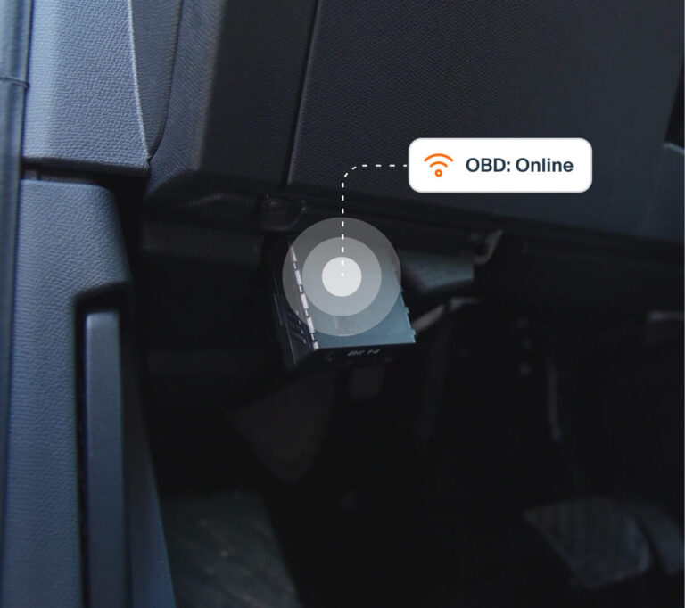 Infobric OBD-enhet installert i en elbil