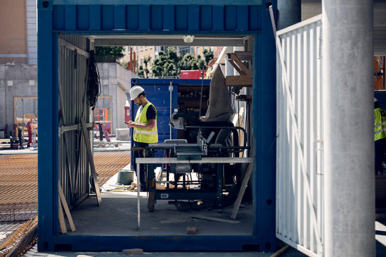 Inspektioner på byggarbetsplats med KMA-verktyg