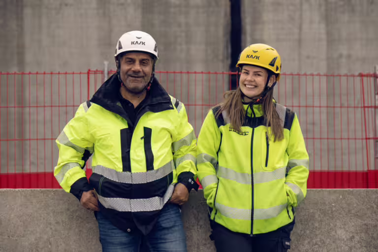 byggarbetare på byggarbetsplats