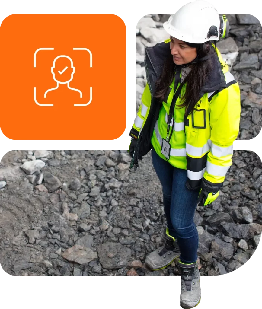 Kvinna på byggprojekt