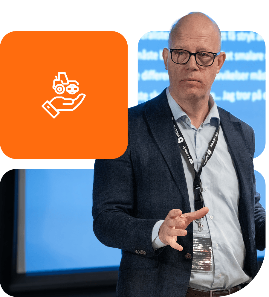 Erik Bengtsson, fd vd på Ramirent talar på Hyrma Business Forum
