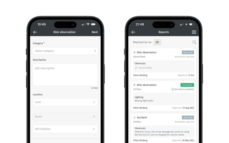 Infobric Field Mobile app for anyone to raise a report Incidents