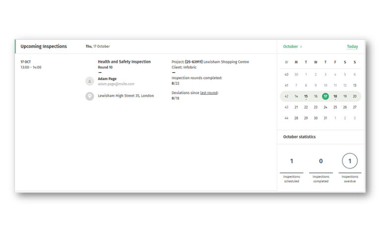 Schedule inspections Infobric Field