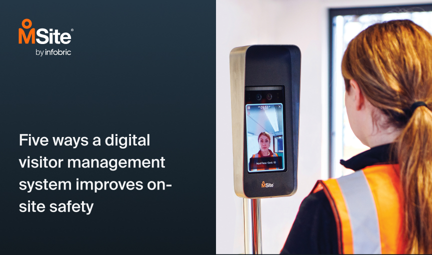 construction worker signing in with face mini device onsite