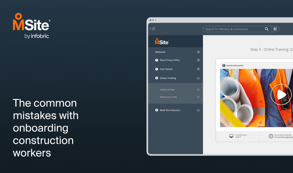 Online training with MSite to onboard workers